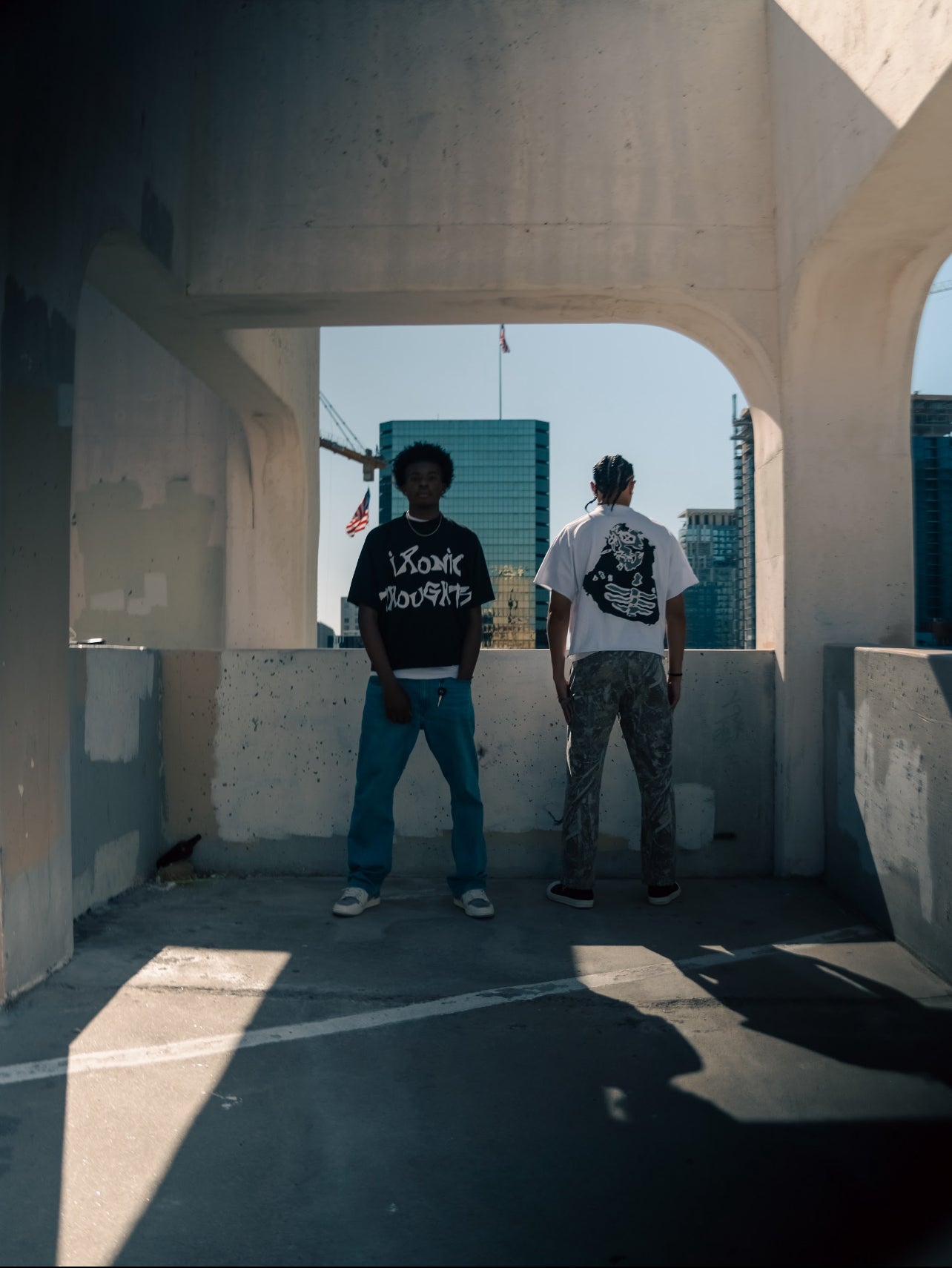 ''IRONIC THOUGHTS BLACK TEE''