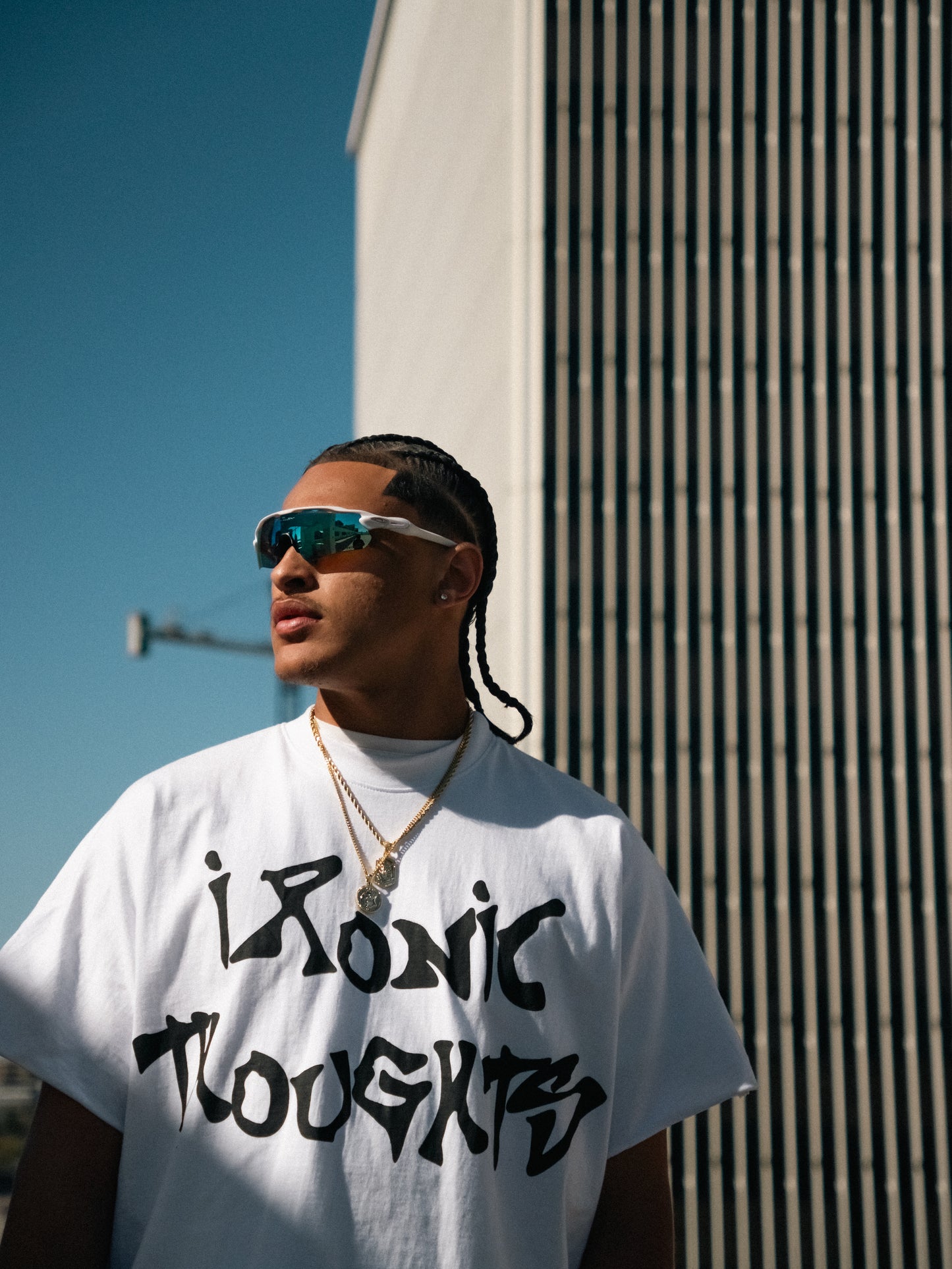 ''IRONIC THOUGHTS WHITE TEE''