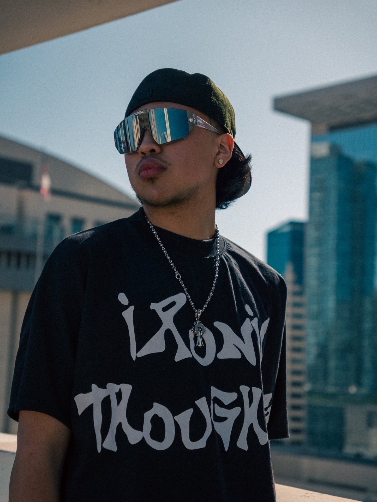 ''IRONIC THOUGHTS BLACK TEE''