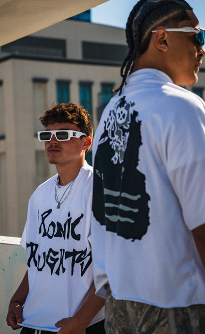 ''IRONIC THOUGHTS WHITE TEE''