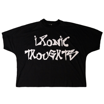 ''IRONIC THOUGHTS BLACK TEE''